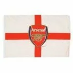 Arsenal Vlag groot 100x150 cm wit en Logo